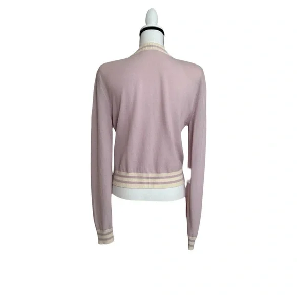 Balmain Light Pink Logo- Embroidered Jumper